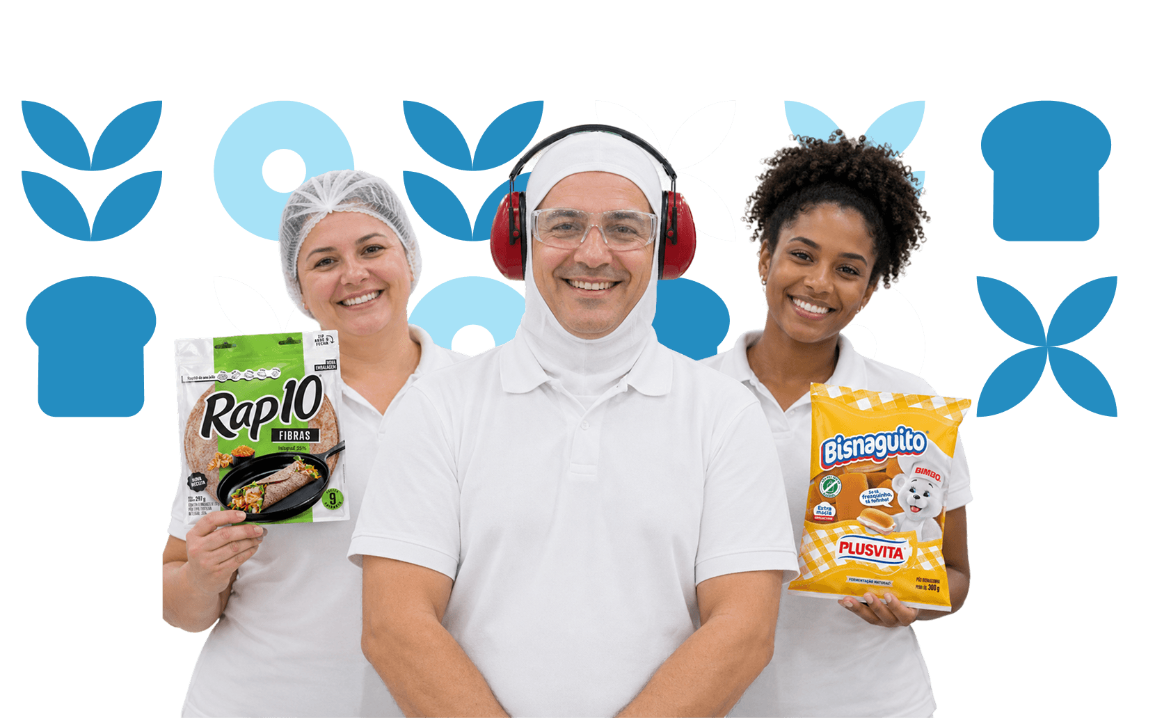 Colaboradores da Bimbo Brasil em ambiente de trabalho
